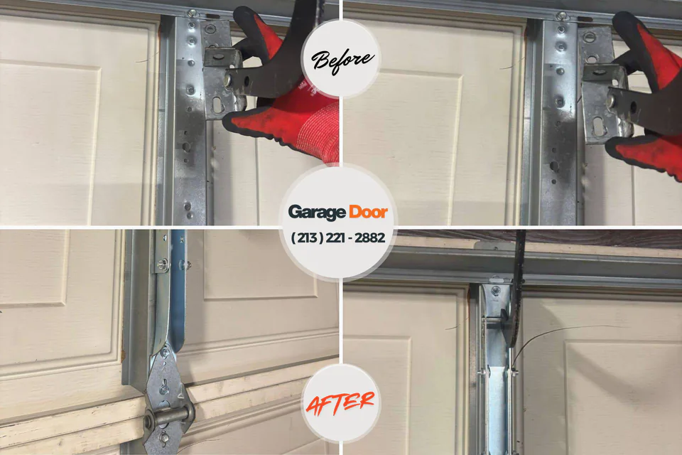 Before and after: garage door repair Moultrie, GA